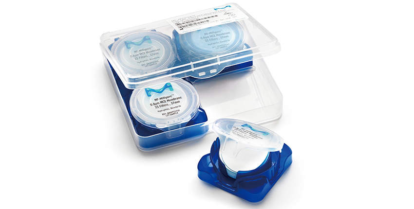 MEMBRANA MF-MILLIPORE, ESTERES MEZCLADOS DE CELULOSA, HIDROFILA; 0,22 um, 142 mm, BLANCA, SUPERFICIE LISA.