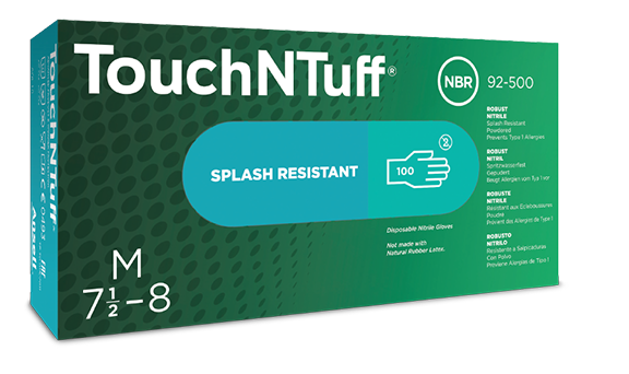 Ansell TouchNTuff 92-500 Guantes de Nitrilo - Con Talco, XL